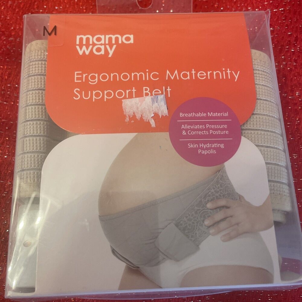 Pregnancy Belly Maternity Support Belt Beige Medium 31-42” Ergonomic